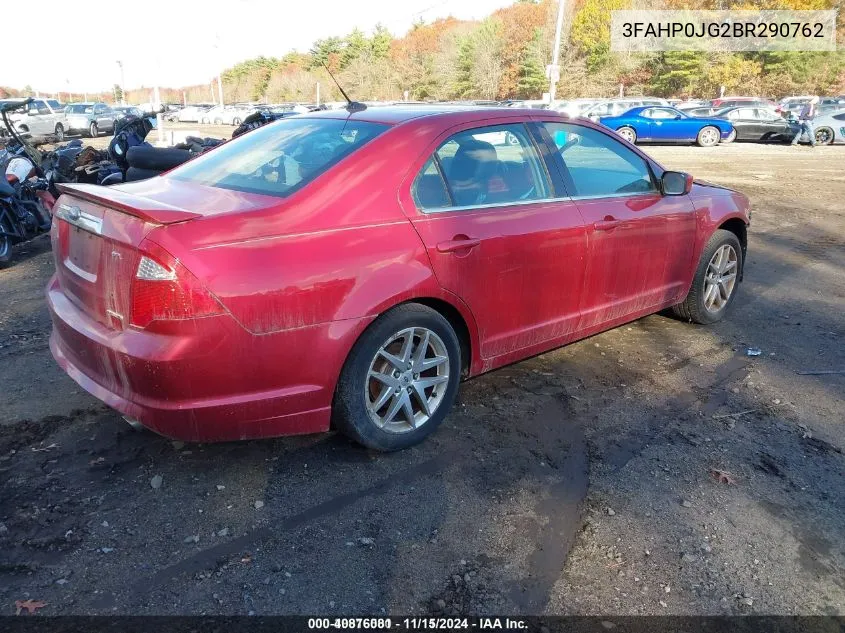 2011 Ford Fusion VIN: 3FAHP0JG2BR290762 Lot: 40876081