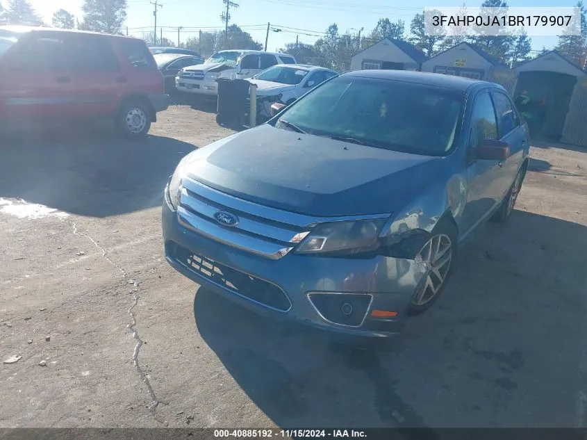 2011 Ford Fusion Sel VIN: 3FAHP0JA1BR179907 Lot: 40885192