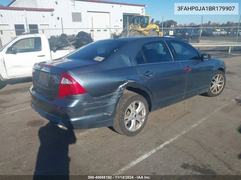 2011 Ford Fusion Sel VIN: 3FAHP0JA1BR179907 Lot: 40885192