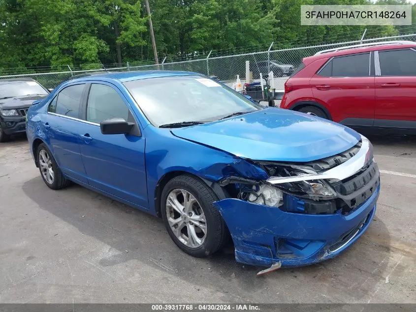 3FAHP0HA7CR148264 2012 Ford Fusion Se