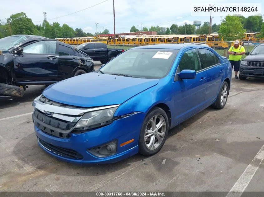 3FAHP0HA7CR148264 2012 Ford Fusion Se