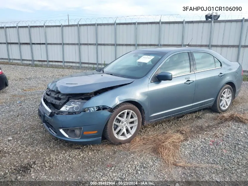 3FAHP0JG1CR106090 2012 Ford Fusion Sel