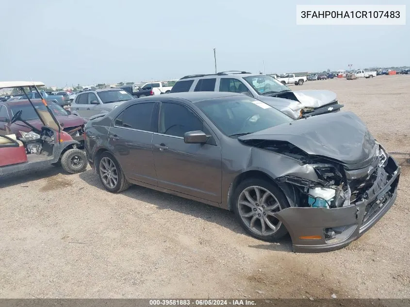 3FAHP0HA1CR107483 2012 Ford Fusion Se