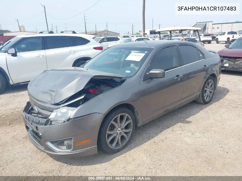 2012 Ford Fusion Se VIN: 3FAHP0HA1CR107483 Lot: 39581883