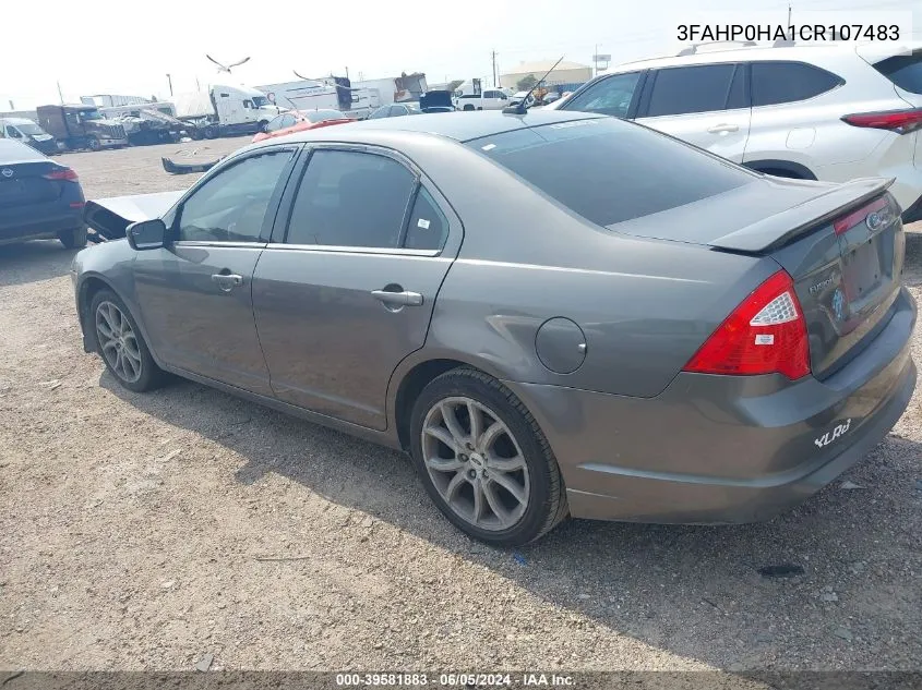 3FAHP0HA1CR107483 2012 Ford Fusion Se