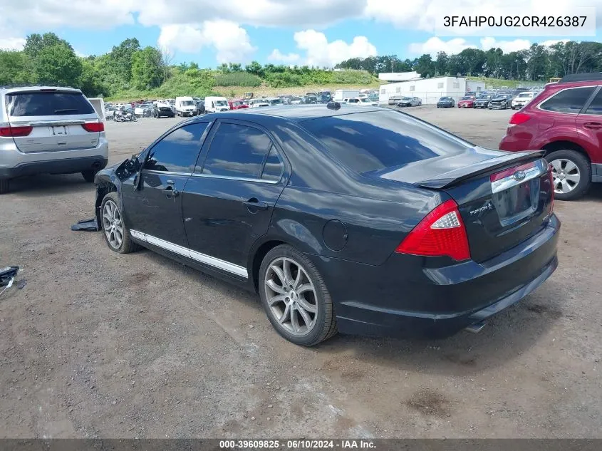 2012 Ford Fusion Sel VIN: 3FAHP0JG2CR426387 Lot: 39609825