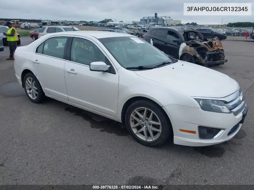 2012 Ford Fusion Sel VIN: 3FAHP0JG6CR132345 Lot: 39776325