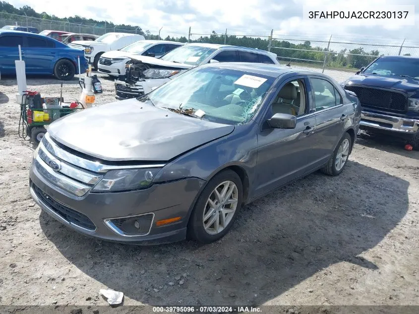 2012 Ford Fusion Sel VIN: 3FAHP0JA2CR230137 Lot: 39795096