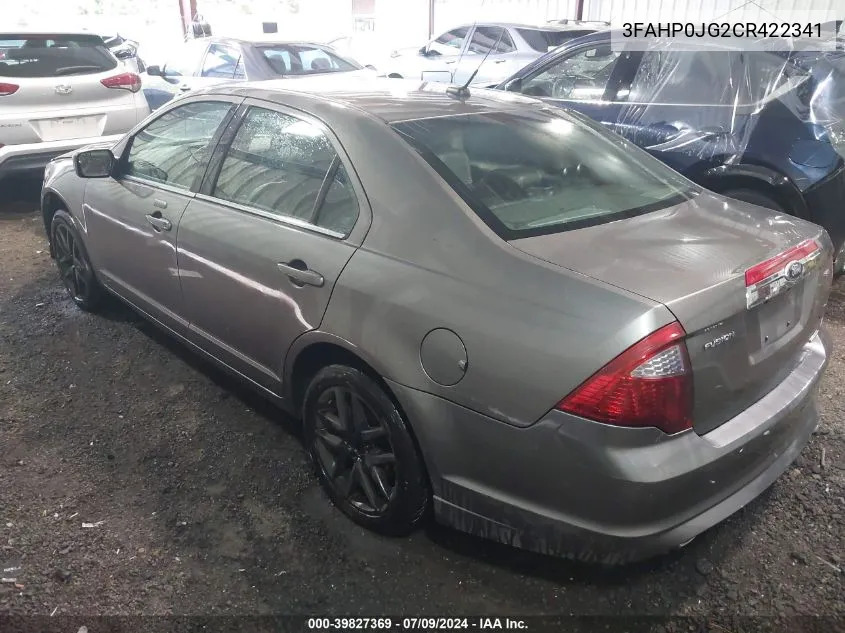 3FAHP0JG2CR422341 2012 Ford Fusion Sel