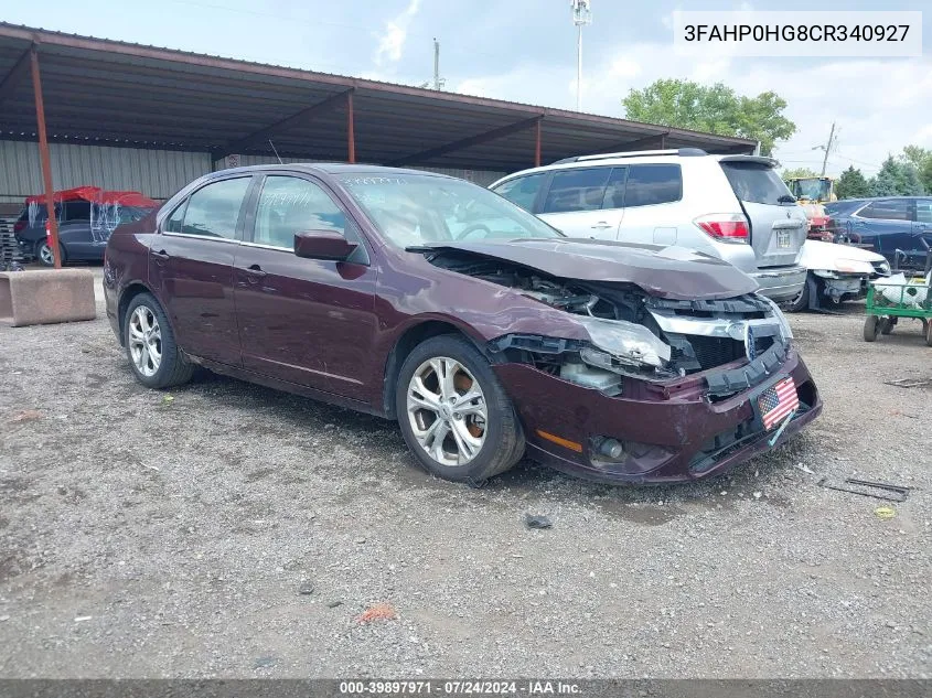 2012 Ford Fusion Se VIN: 3FAHP0HG8CR340927 Lot: 39897971