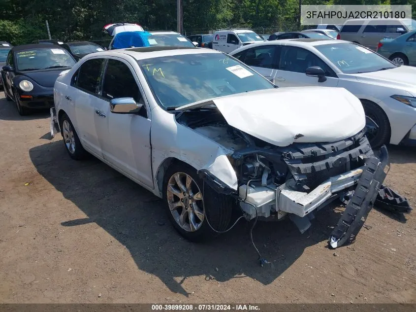 2012 Ford Fusion Sel VIN: 3FAHP0JA2CR210180 Lot: 39899208