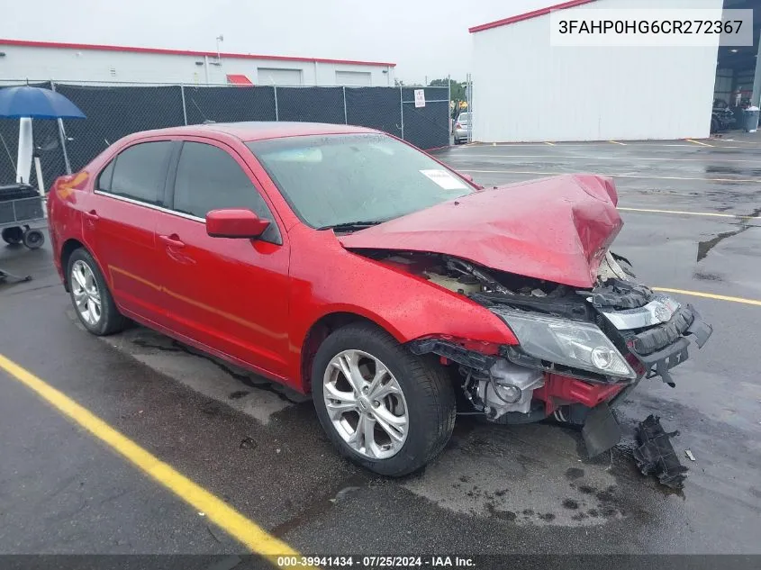 2012 Ford Fusion Se VIN: 3FAHP0HG6CR272367 Lot: 39941434