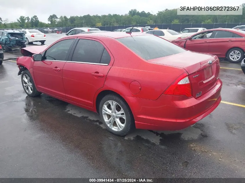 2012 Ford Fusion Se VIN: 3FAHP0HG6CR272367 Lot: 39941434