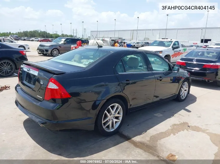 2012 Ford Fusion Sel VIN: 3FAHP0CG4CR404145 Lot: 39976952