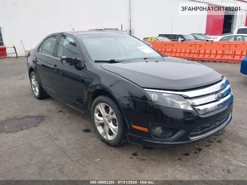 2012 Ford Fusion Se VIN: 3FAHP0HA1CR145201 Lot: 39982203