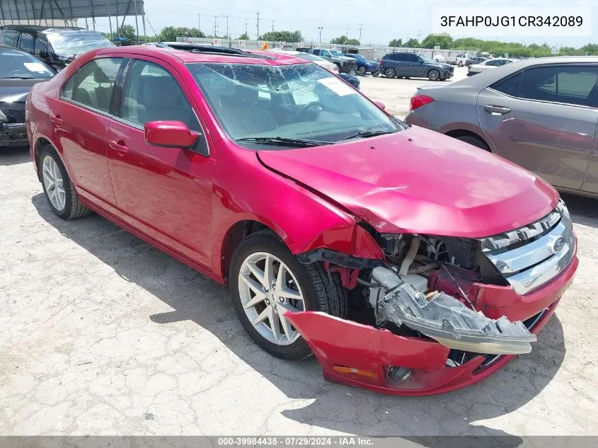 2012 Ford Fusion Sel VIN: 3FAHP0JG1CR342089 Lot: 39984435