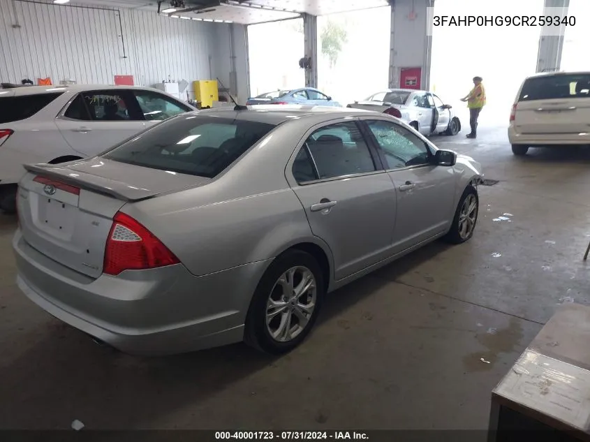 3FAHP0HG9CR259340 2012 Ford Fusion Se