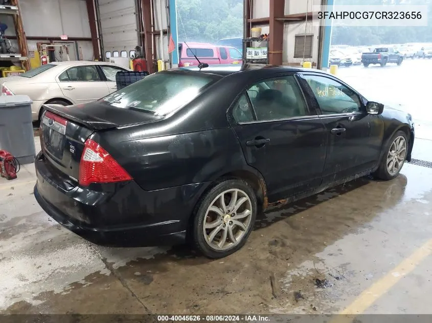 3FAHP0CG7CR323656 2012 Ford Fusion Sel