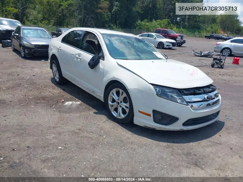 3FAHP0HA7CR305713 2012 Ford Fusion Se