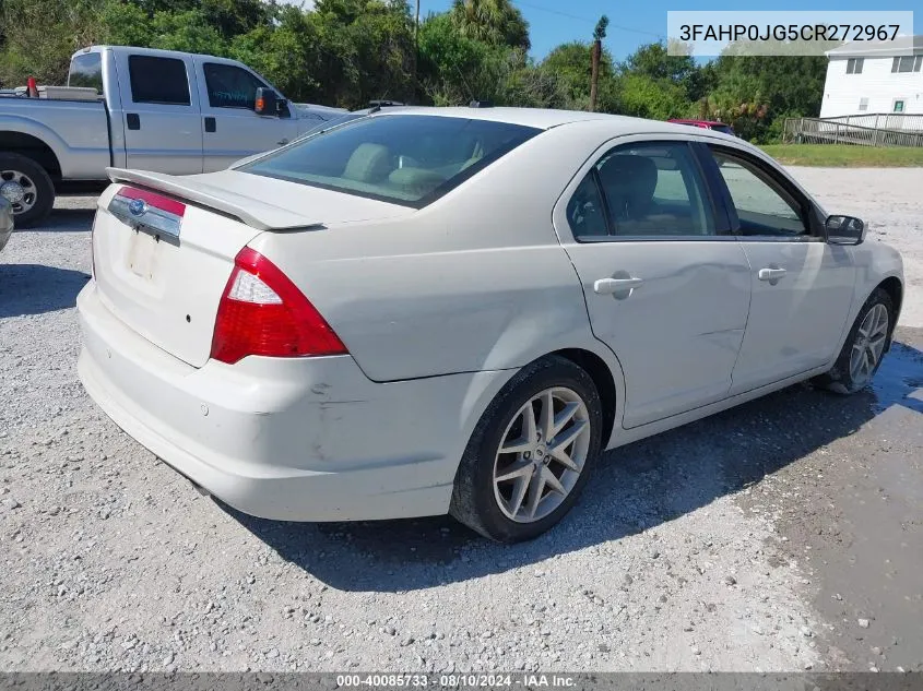 2012 Ford Fusion Sel VIN: 3FAHP0JG5CR272967 Lot: 40085733