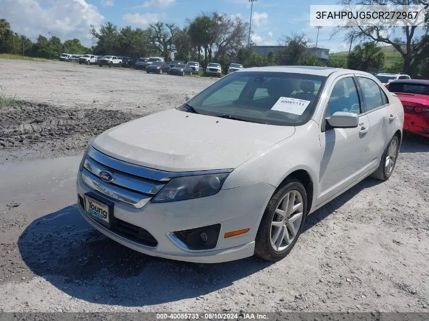 2012 Ford Fusion Sel VIN: 3FAHP0JG5CR272967 Lot: 40085733