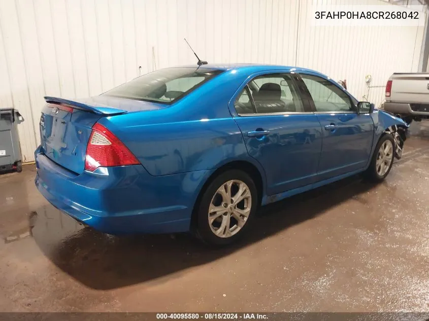 3FAHP0HA8CR268042 2012 Ford Fusion Se