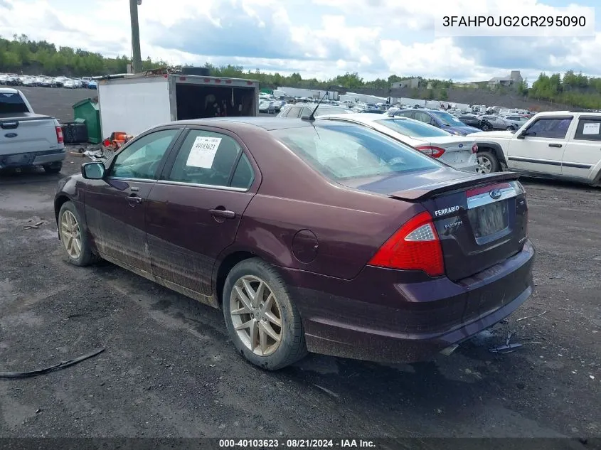 2012 Ford Fusion Sel VIN: 3FAHP0JG2CR295090 Lot: 40103623