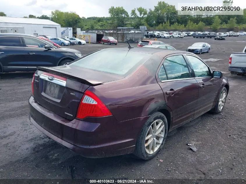 2012 Ford Fusion Sel VIN: 3FAHP0JG2CR295090 Lot: 40103623