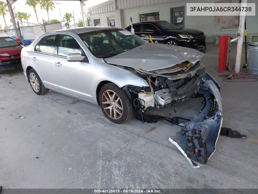 3FAHP0JA6CR344738 2012 Ford Fusion Sel