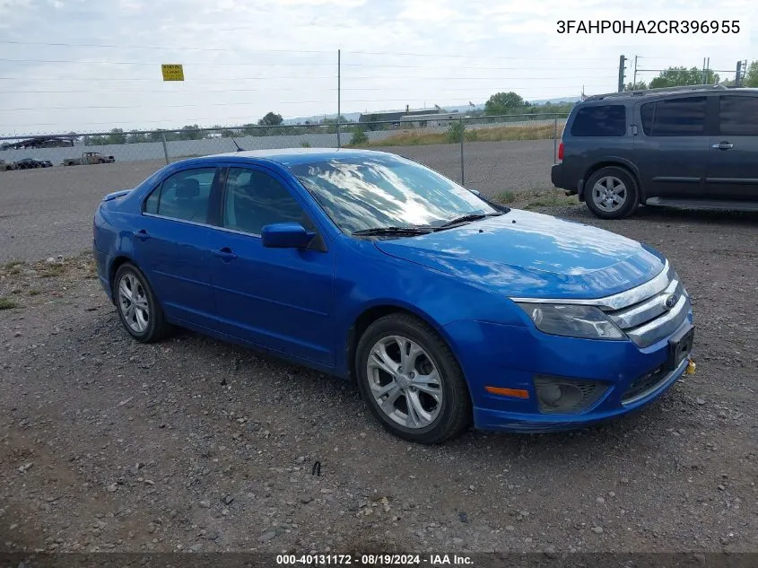 2012 Ford Fusion Se VIN: 3FAHP0HA2CR396955 Lot: 40131172