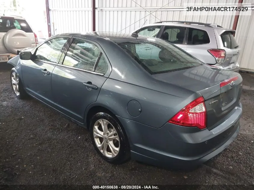 3FAHP0HA4CR174529 2012 Ford Fusion Se