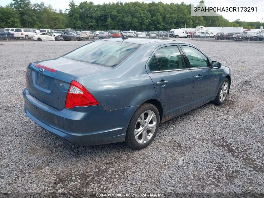 3FAHP0HA3CR173291 2012 Ford Fusion Se