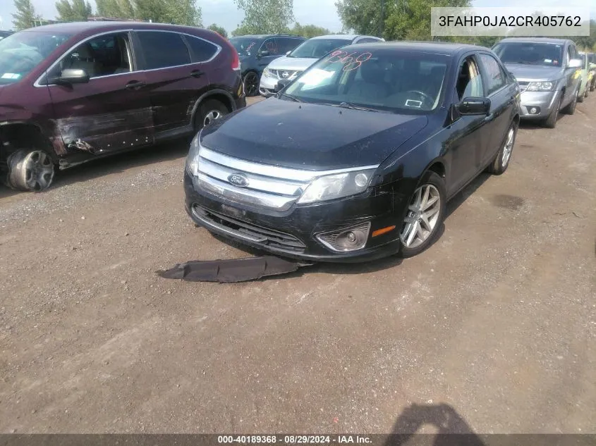 2012 Ford Fusion Sel VIN: 3FAHP0JA2CR405762 Lot: 40189368