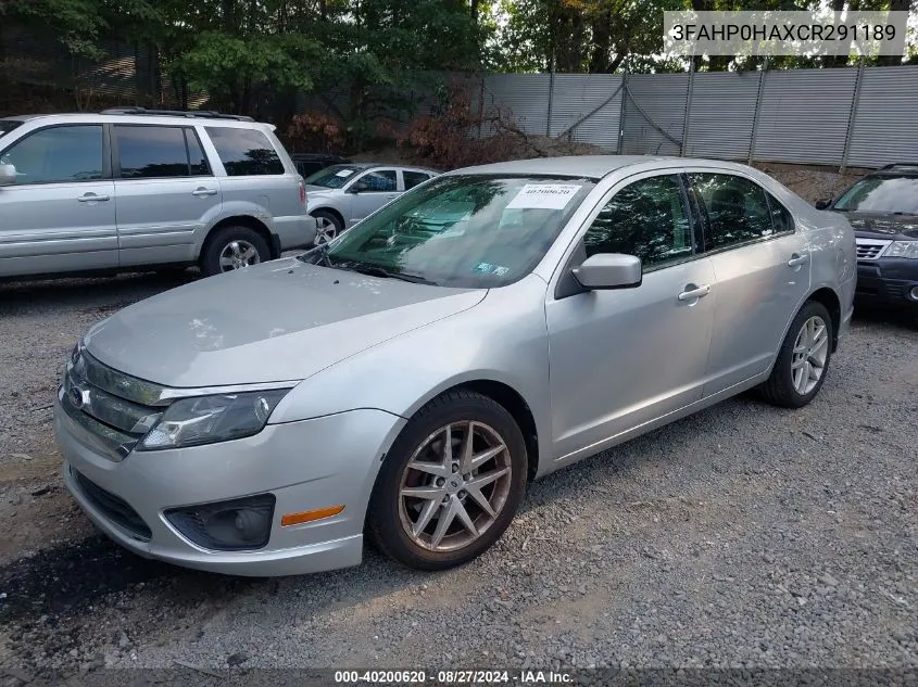 2012 Ford Fusion Se VIN: 3FAHP0HAXCR291189 Lot: 40200620