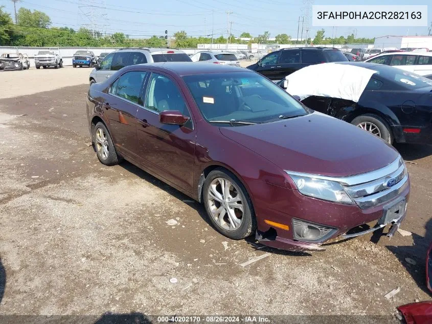 2012 Ford Fusion Se VIN: 3FAHP0HA2CR282163 Lot: 40202170