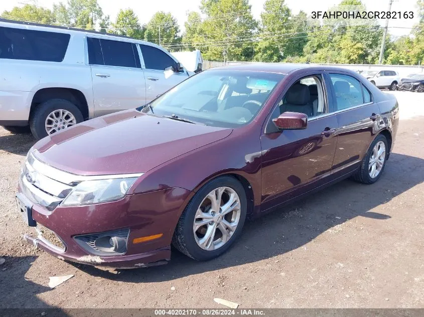 2012 Ford Fusion Se VIN: 3FAHP0HA2CR282163 Lot: 40202170