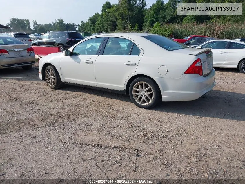 2012 Ford Fusion Sel VIN: 3FAHP0JA0CR133907 Lot: 40207044