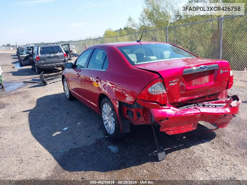 3FADP0L3XCR426758 2012 Ford Fusion Hybrid