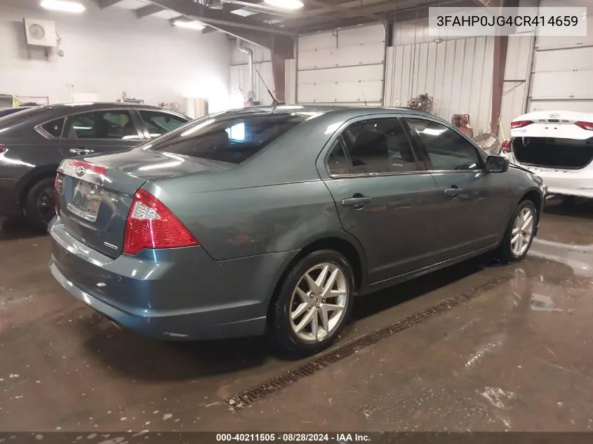 3FAHP0JG4CR414659 2012 Ford Fusion Sel