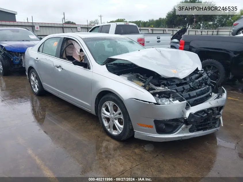 2012 Ford Fusion Se VIN: 3FAHP0HA9CR246535 Lot: 40211995