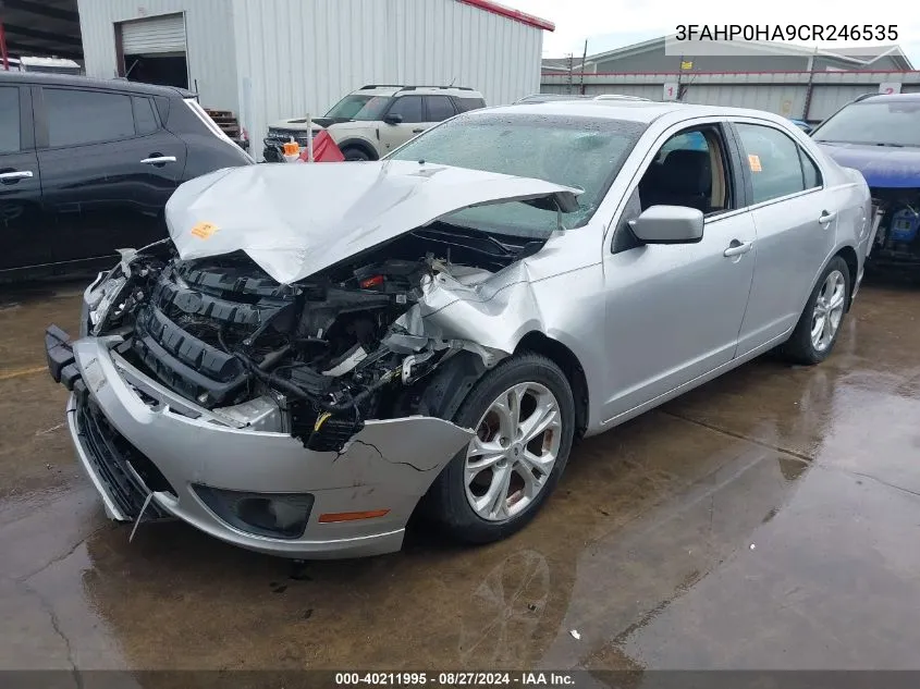 2012 Ford Fusion Se VIN: 3FAHP0HA9CR246535 Lot: 40211995