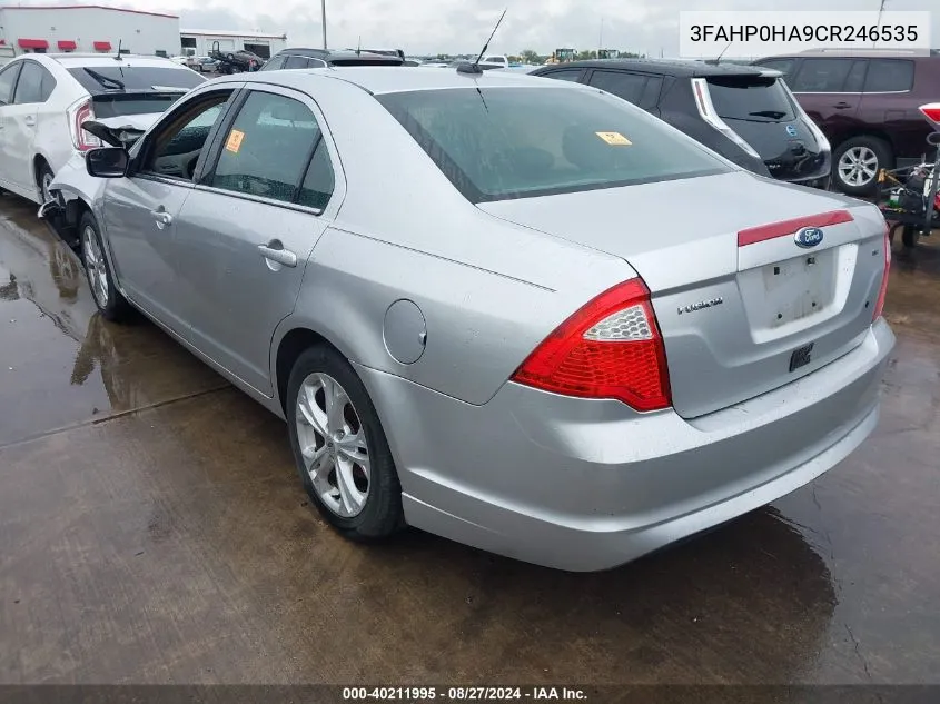 3FAHP0HA9CR246535 2012 Ford Fusion Se