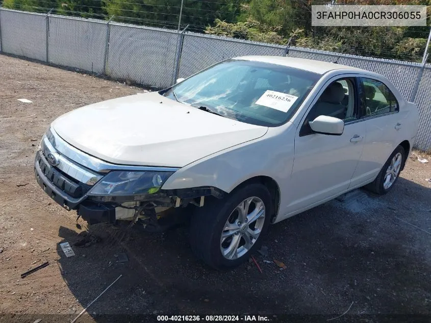 2012 Ford Fusion Se VIN: 3FAHP0HA0CR306055 Lot: 40216236