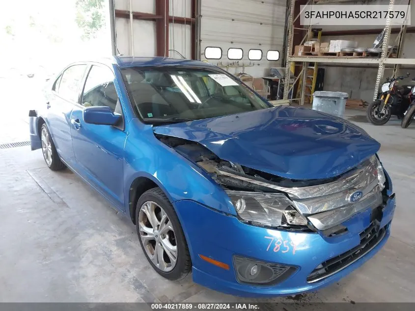 3FAHP0HA5CR217579 2012 Ford Fusion Se