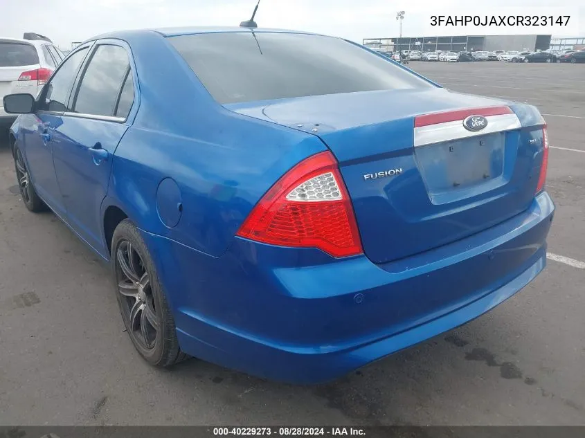 3FAHP0JAXCR323147 2012 Ford Fusion Sel