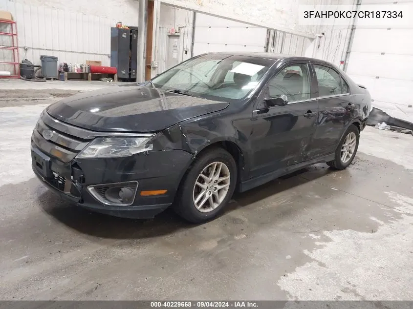 2012 Ford Fusion Sport VIN: 3FAHP0KC7CR187334 Lot: 40229668