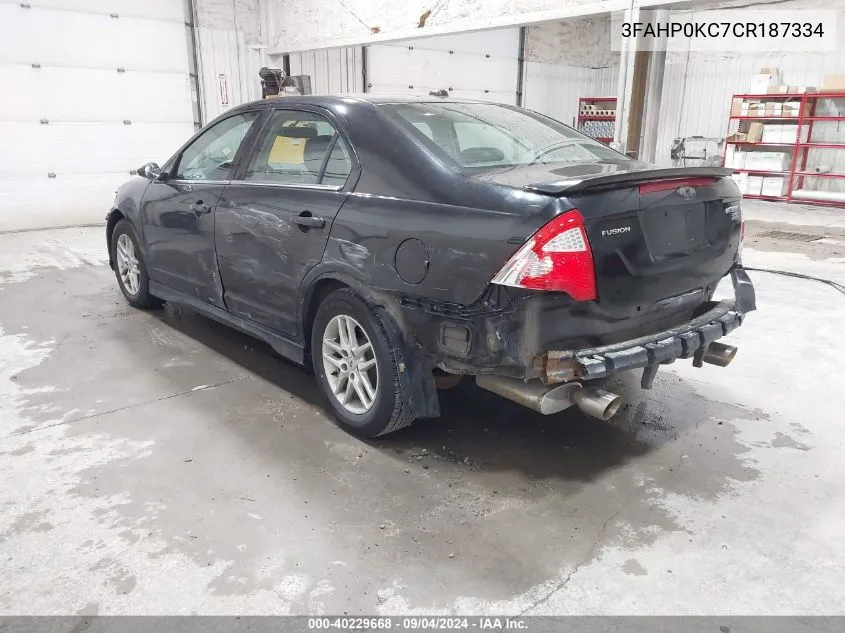 3FAHP0KC7CR187334 2012 Ford Fusion Sport