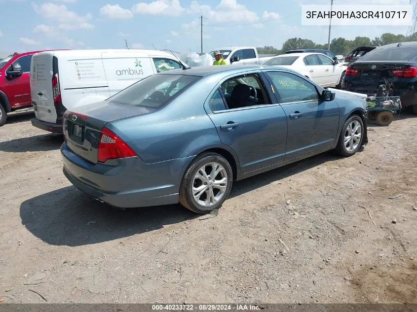 2012 Ford Fusion Se VIN: 3FAHP0HA3CR410717 Lot: 40233722