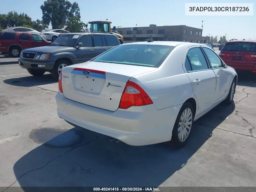 3FADP0L30CR187236 2012 Ford Fusion Hybrid