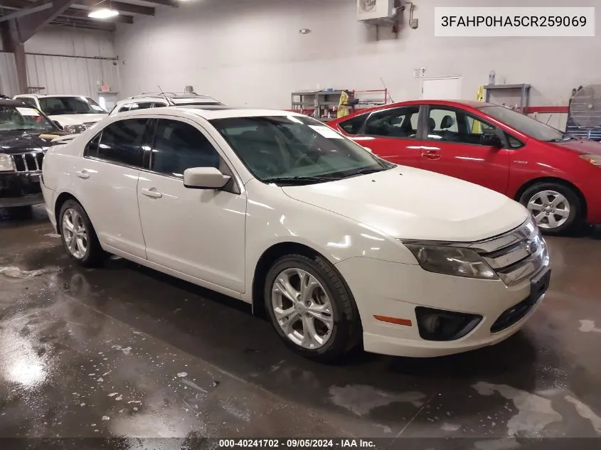 2012 Ford Fusion Se VIN: 3FAHP0HA5CR259069 Lot: 40241702